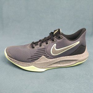 Nike Air Precision 5 Mens Basketball Shoes Size 9.5 Iron Grey Volt CW3403 001